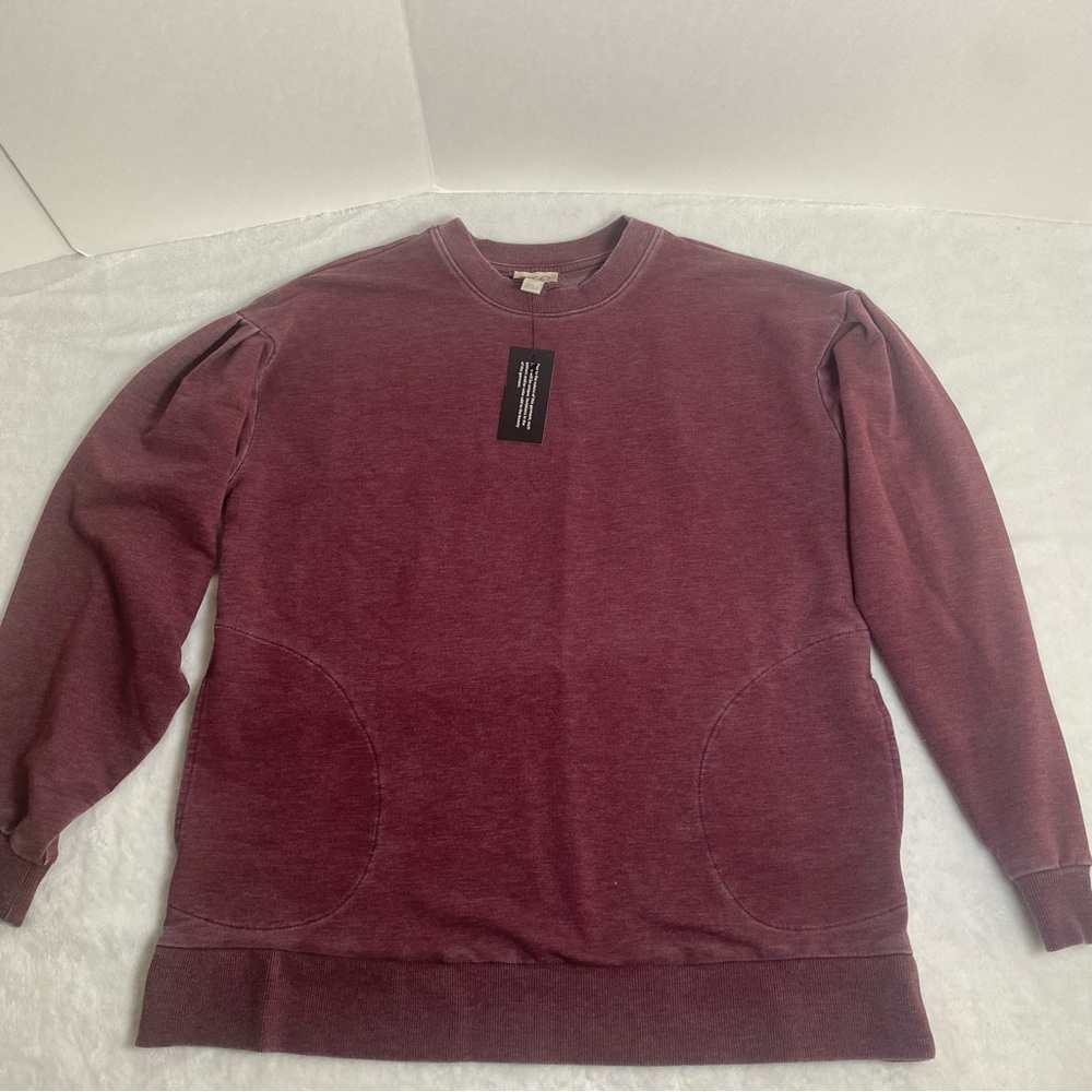 Logo Lori Goldstein Washed Mauve Pullover Sweatshirt XS - Picture 8 of 15